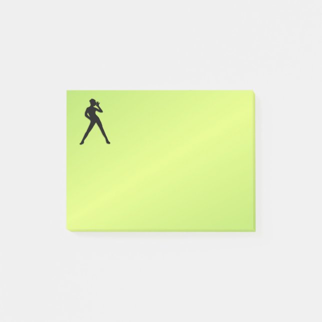 Modern Dance Green Post-it Notes (Front)