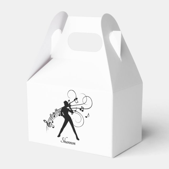 Modern Dance Personal Favor Boxes (Front Side)