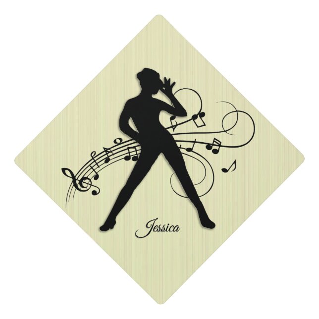 Modern Dance Personal Graduation Cap Topper (Front)