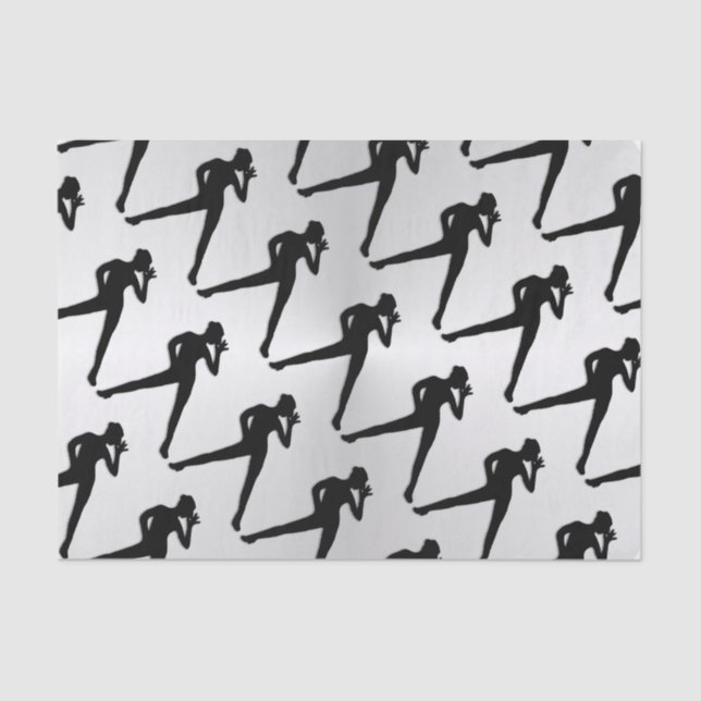 Modern Dance Silver Tissue Paper (Front)