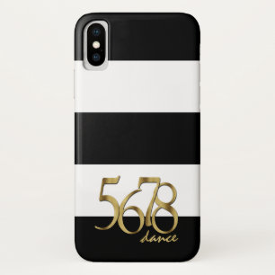 Modern Dance Tempo Count and Stripes Pattern iPhone X Case