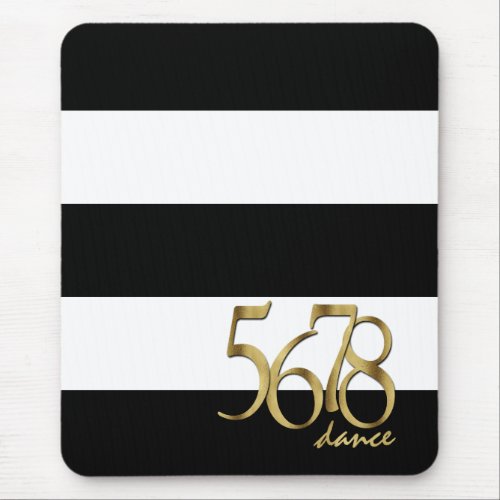 Modern Dance Tempo Count and Stripes Pattern Mouse Pad