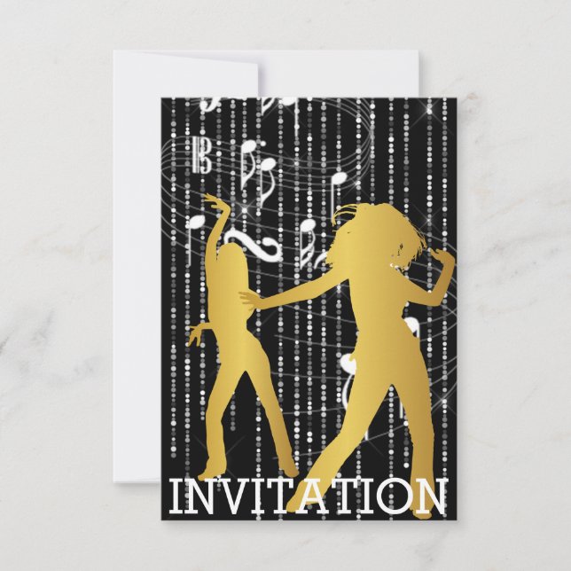 Modern Dancer Hip Hop Urban Club Vip Invitation (Front)