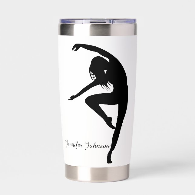 Modern Dancer Silhouette Dance Insulated Tumbler (Front)