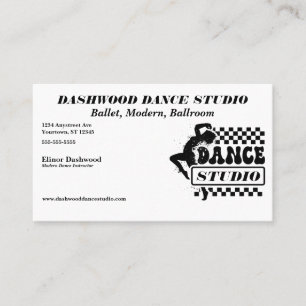 Modern Dancer with Frame Dance Studio Business Card
