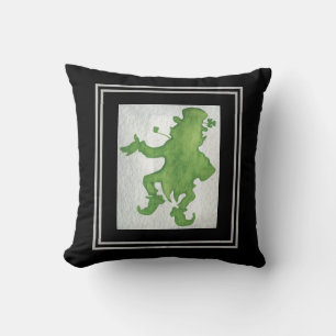 Modern Dancing Leprechaun St. Patrick's Day Throw Pillow