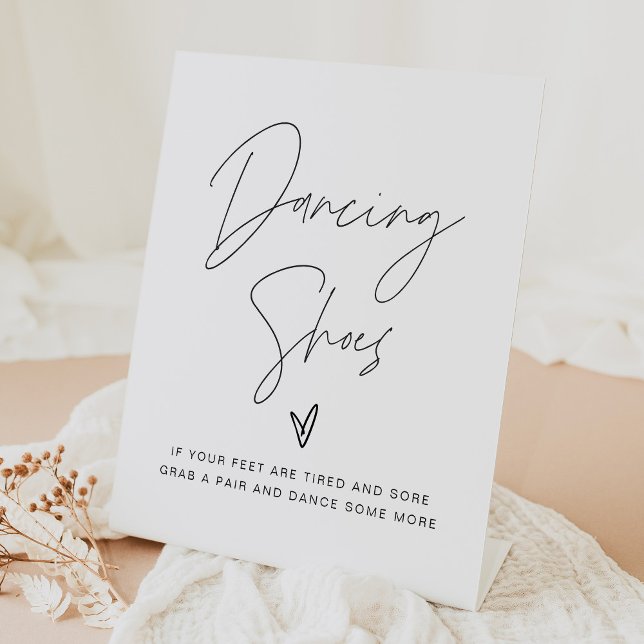 Modern Dancing Shoes Flip Flop Wedding Pedestal Sign (Creator Uploaded)