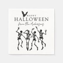 Modern Dancing Skeletons Happy Halloween