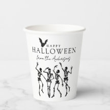 Modern Dancing Skeletons Happy Halloween