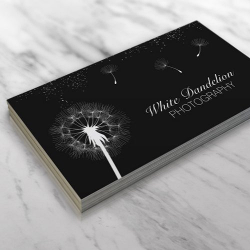 Modern Dandelion Photography Business Cards