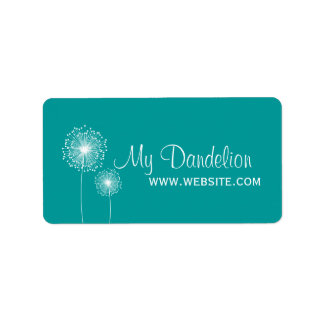 Modern Dandelion Flower CUSTOM COLOR Label