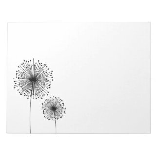 Modern Dandelion Flower CUSTOM COLOR Notepad