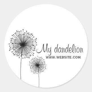 Modern Dandelion Flower CUSTOM COLOR Sticker