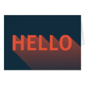 Modern Dark Blue and Orange Hello Typography (Front Horizontal)