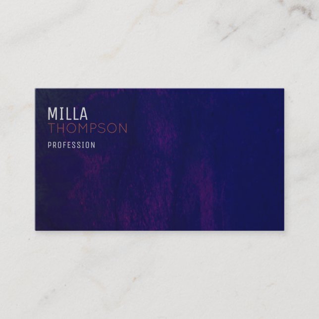 modern dark blue business card for any profession (Front)