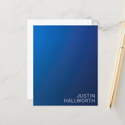 Modern Dark Blue Gradient  Minimal Editable Text