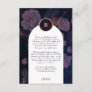 Modern Dark Boho Floral Arch Rose Gold Wedding Enclosure Card
