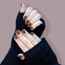 Modern Dark Brown Leopard Cheetah Pattern