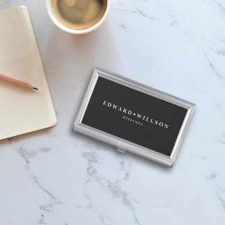 Modern dark business card case