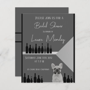 modern dark dog Bridal Shower Invite