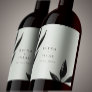 Modern Dark Foliage Personalized Wine Label