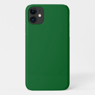 Modern Dark Forest Green Solid Color iPhone 11 Case