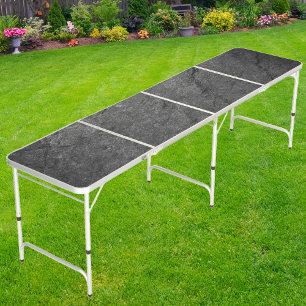 Modern Dark Granite Stone Beer Pong Table