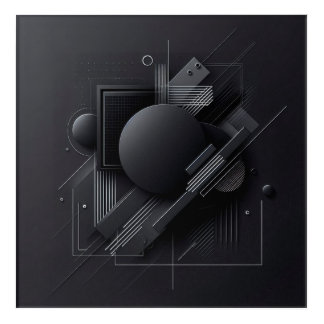 Modern Dark Graphic design Acrylic Print