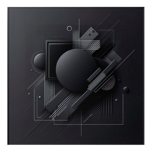 Modern Dark Graphic design Acrylic Print (Front)