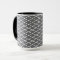 Modern Dark Gray and White Moroccan Quatrefoil