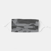 Modern Dark Gray Camo Pattern Adult Cloth Face Mask (Front, Folded)