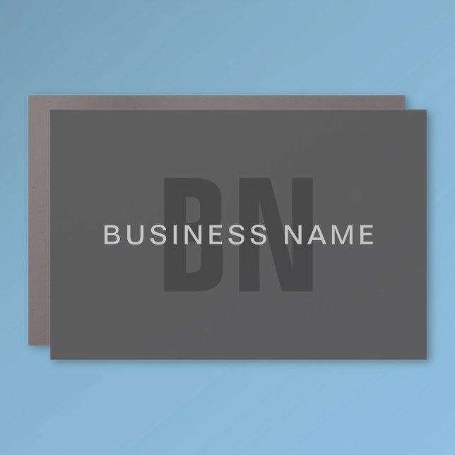 Modern Dark Gray Editable Monogram Design Template Car Magnet (Creator Uploaded)