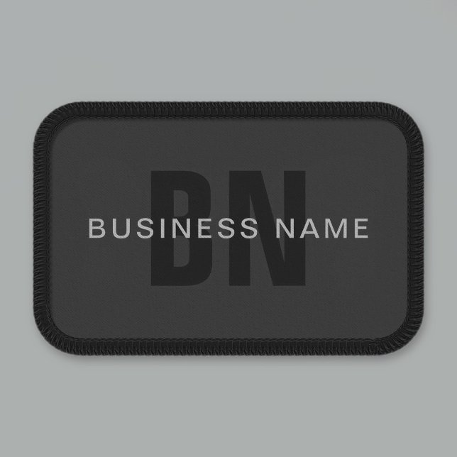 Modern Dark Gray Editable Monogram Design Template Patch (Creator Uploaded)