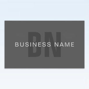 Modern Dark Gray Editable Monogram Design Template Rectangular Sticker