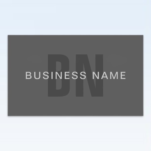 Modern Dark Gray Editable Monogram Design Template Rectangular Sticker (Creator Uploaded)