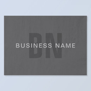 Modern Dark Gray Editable Monogram Design Template Tissue Paper