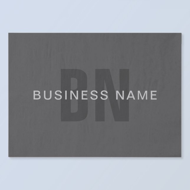 Modern Dark Gray Editable Monogram Design Template Tissue Paper (Creator Uploaded)