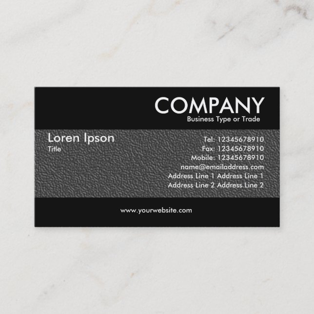 Modern - Dark Gray Embossed Texture Business Card (Front)