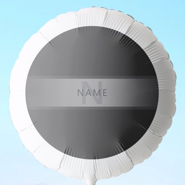 Modern Dark Gray Gradient Name or Business Name  Balloon (Creator Uploaded)