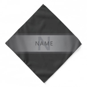 Modern Dark Gray Gradient Name or Business Name  Bandana