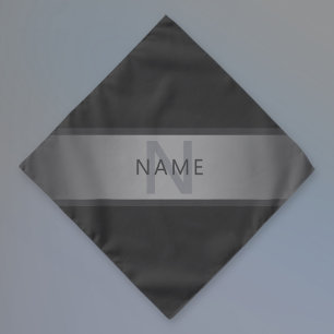 Modern Dark Gray Gradient Name or Business Name  Bandana