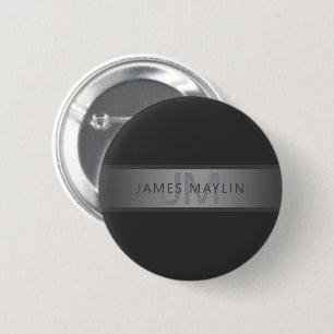 Modern Dark Gray Gradient Name or Business Name  Button