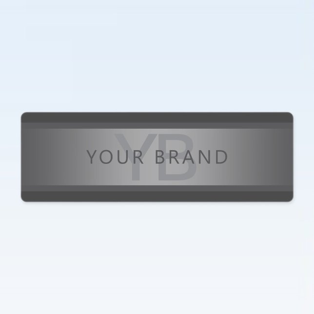 Modern Dark Gray Gradient Name or Business Name  Labels (Creator Uploaded)