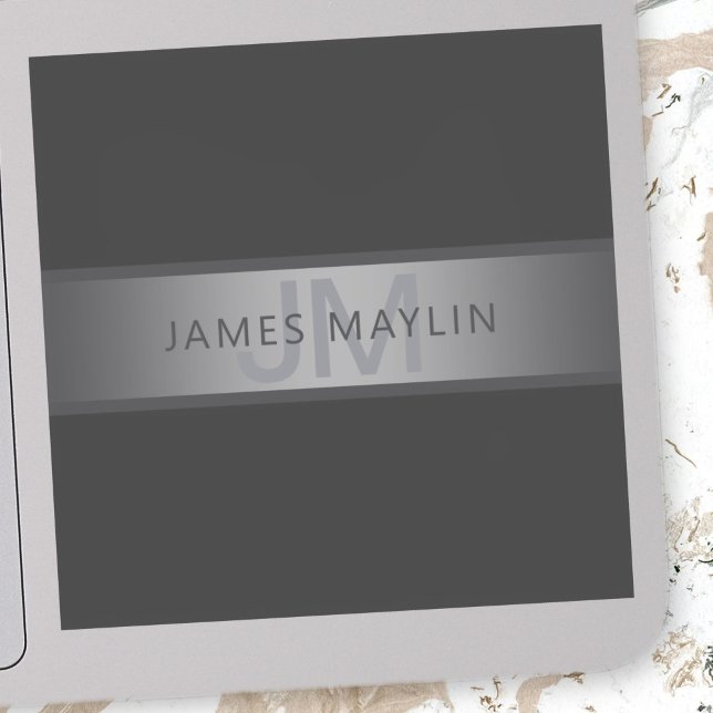Modern Dark Gray Gradient Name or Business Name  Sticker (Creator Uploaded)