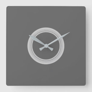 Modern Dark Gray Square Wall Clock