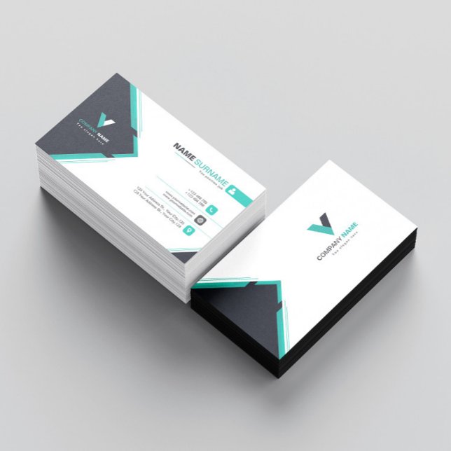 Modern Dark Green  Business Card (Creator Uploaded)