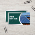 Modern Dark Green Steel Rooftop Solar Panels Business Card | Zazzle