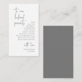 Modern Dark Grey Script, Wedding Thank you Enclosure Card