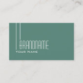 Modern Dark Light Teal with Photo Professional Business Card (Front)