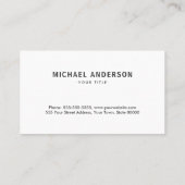 Modern dark masculine minimal rough texture business card (Back)